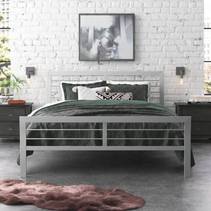 Algiers Metal Sleigh Bed - Chic Decora