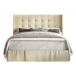 Aliviana Upholstered Wingback Bed - Chic Decora