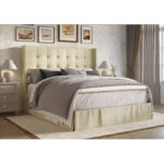 Aliviana Upholstered Wingback Bed - Chic Decora