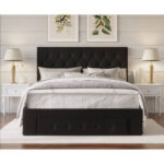 Allegretto Upholstered Standard Storage Bed - Chic Decora