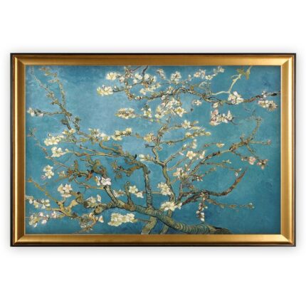 Almond Blossom by Vincent Van Gogh – Picture Frame Print on Canvas - Chic Decora