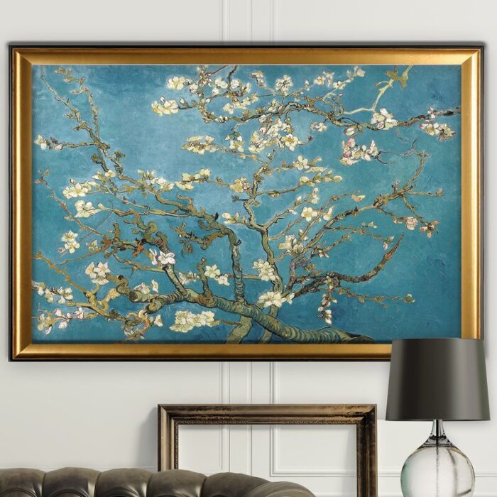 Almond Blossom by Vincent Van Gogh – Picture Frame Print on Canvas - Chic Decora