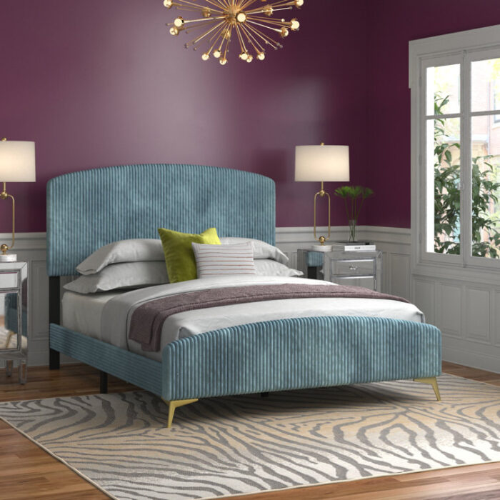 Alphonse Upholstered Standard Bed - Chic Decora