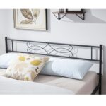 Alsa 35″ Steel Bed Frame with Headboard - Chic Decora