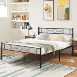 Alsa 35″ Steel Bed Frame with Headboard - Chic Decora