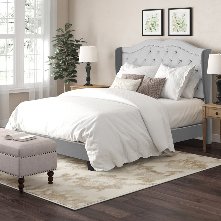 Amaya Upholstered Standard Bed - Chic Decora