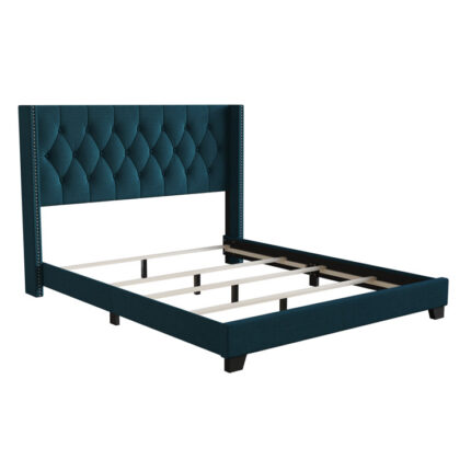 Amberlee Upholstered Wingback Bed - Chic Decora