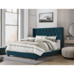 Amberlee Upholstered Wingback Bed - Chic Decora