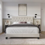 Ambrey Upholstered Standard Bed - Chic Decora