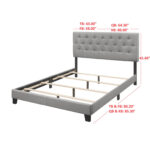 Ambrey Upholstered Standard Bed - Chic Decora