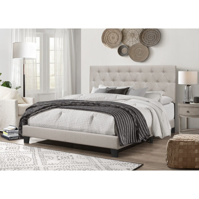 Ambrey Upholstered Standard Bed - Chic Decora