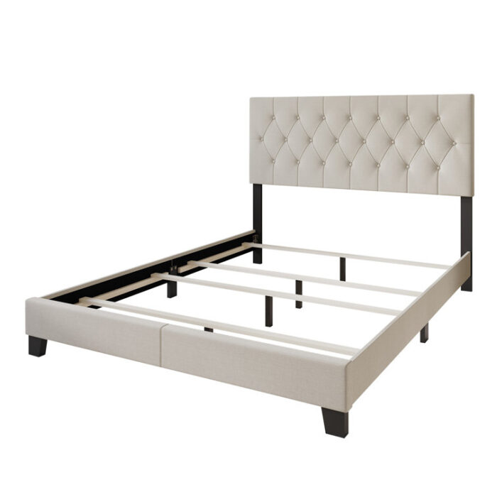 Ambrey Upholstered Standard Bed - Chic Decora