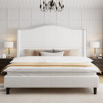 Ameera Upholstered Metal Platform Bed - Chic Decora