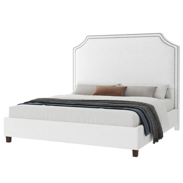 Ameere Upholstered Metal Platform Bed - Chic Decora