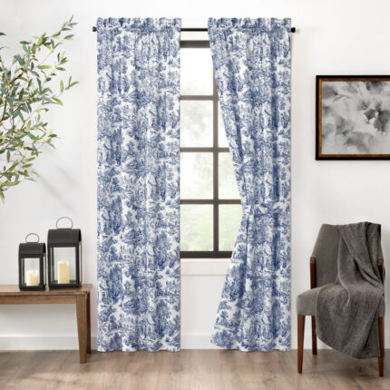 Shipley Synthetic Semi Sheer Curtain Pair (Set of 2) - Chic Decora