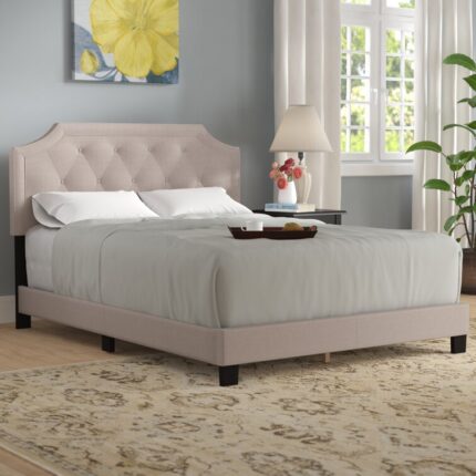 Amidon Upholstered Standard Bed - Chic Decora