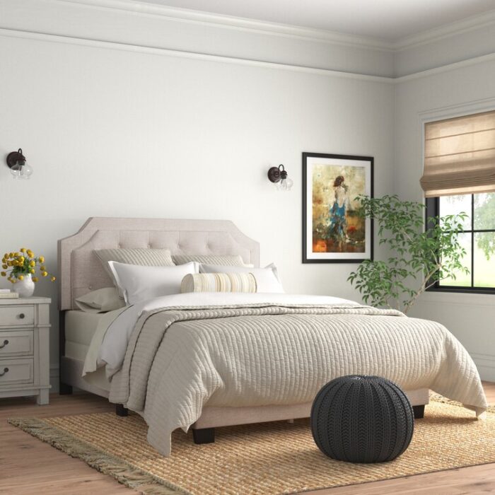 Amidon Upholstered Standard Bed - Chic Decora