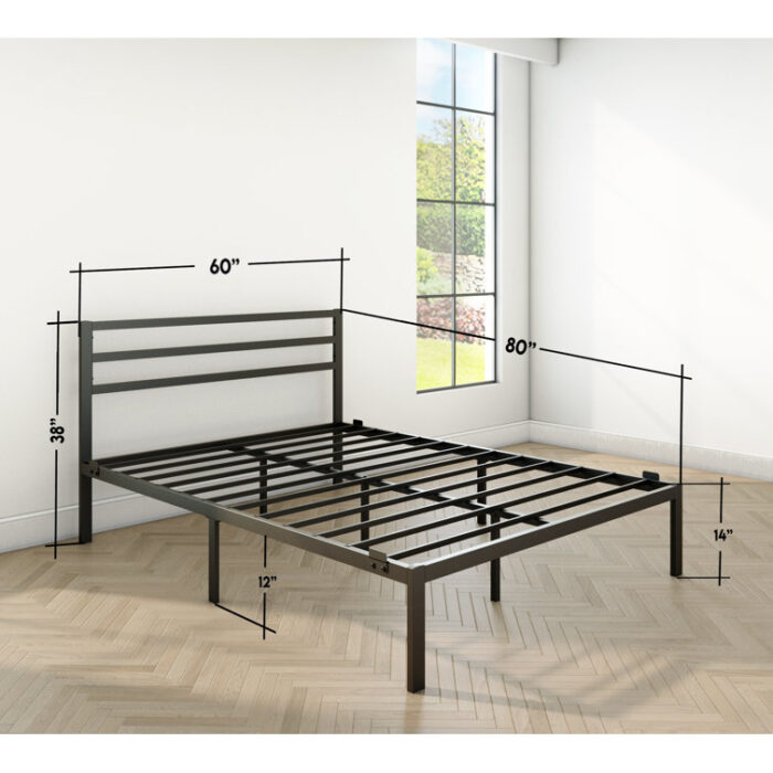 Anacaren Metal Open-Frame Bed - Chic Decora