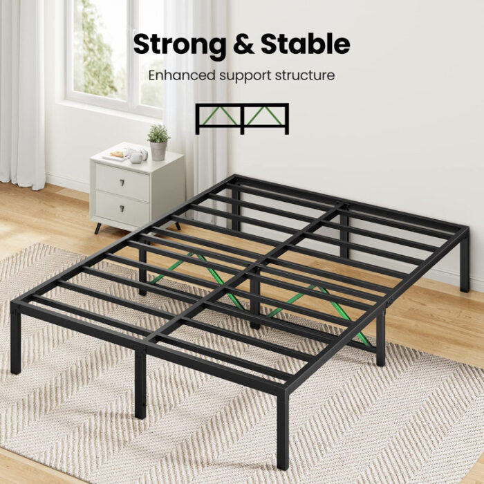 Analily Metal Open Frame Bed, Storage Bed for Bedroom - Chic Decora