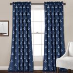 Anchor Polyester Room Darkening Curtain Pair (Set of 2) - Chic Decora