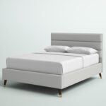 Anchoretta Mid Century Modern Upholstered Bed Frame, Tufted Headboard, No Box Spring Needed - Chic Decora