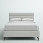 Anchoretta Mid Century Modern Upholstered Bed Frame, Tufted Headboard, No Box Spring Needed - Chic Decora