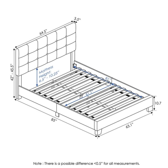 Anding Upholstered Bed - Chic Decora