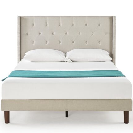 Andrianne Upholstered Wingback Bed - Chic Decora