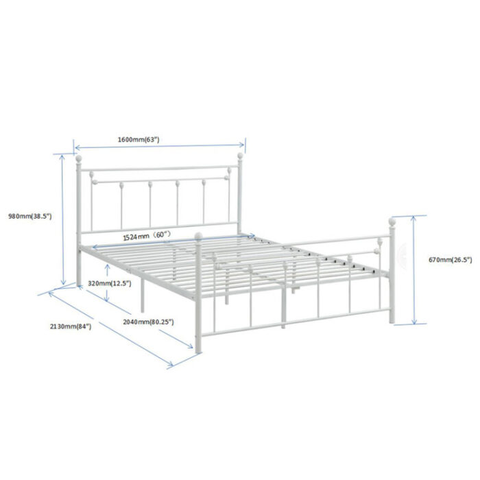 Angela Metal Spindle Bed - Chic Decora