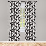 Animal Print Semi-Sheer Rod Pocket Curtain Panels (Set of 2) - Chic Decora