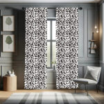 Animal Print Semi-Sheer Rod Pocket Curtain Panels (Set of 2) - Chic Decora