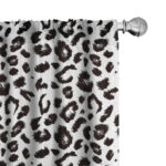 Animal Print Semi-Sheer Rod Pocket Curtain Panels (Set of 2) - Chic Decora