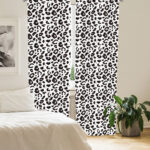 Animal Print Semi-Sheer Rod Pocket Curtain Panels (Set of 2) - Chic Decora