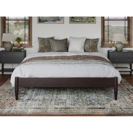 Anitia Modern Solid Wood Platform Bed Frame - Chic Decora