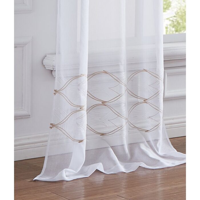 Ankrum Polyester Sheer Curtain Pair (Set of 2) - Chic Decora