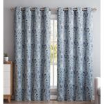 Annabel Paisley Blackout Thermal Grommet Curtain Panels Set for Living Room (Set of 2) - Chic Decora