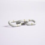 Annelijn Marble Chain with Brass Accent Sculpture - Chic Decora