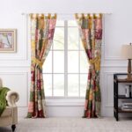 Antique Chic Patchwork Semi-Sheer Tab Top Curtain Panels (Set of 2) - Chic Decora