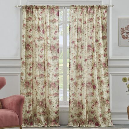 Lyla Semi Sheer Curtain Pair (Set of 2) - Chic Decora