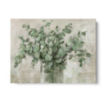 Antwann ‘Scented Eucalyptus Neutral’ by Danhui Nai, Floral Bouquet in Vase Canvas Wall Art - Chic Decora