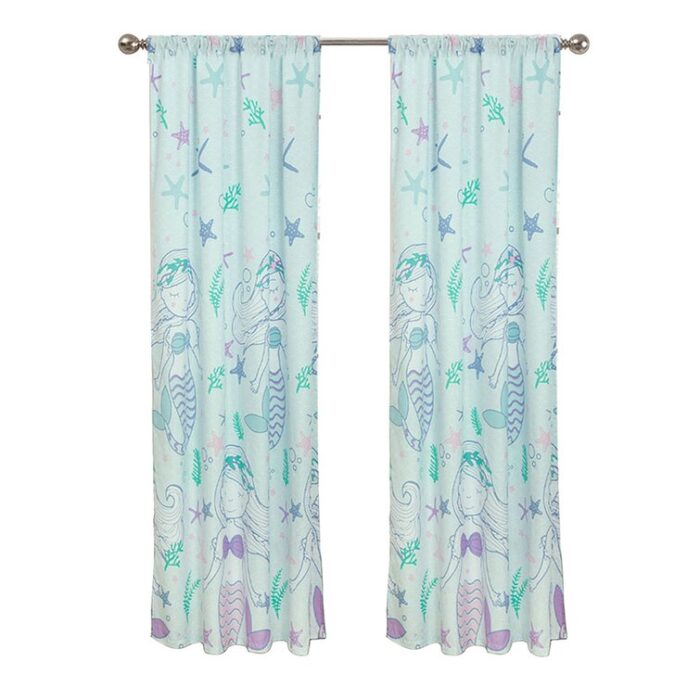 Aoife Polyester Semi Sheer Curtain Pair (Set of 2) - Chic Decora