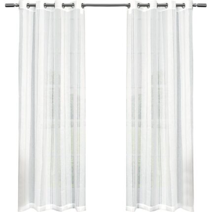 Apollo Sheer Grommet Top Curtain Panel Pair (Set of 2) - Chic Decora