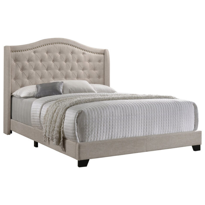 Aquira Upholstered Panel Bed - Chic Decora