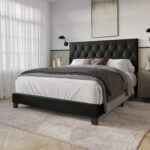 Araseli Upholstered Standard Bed - Chic Decora