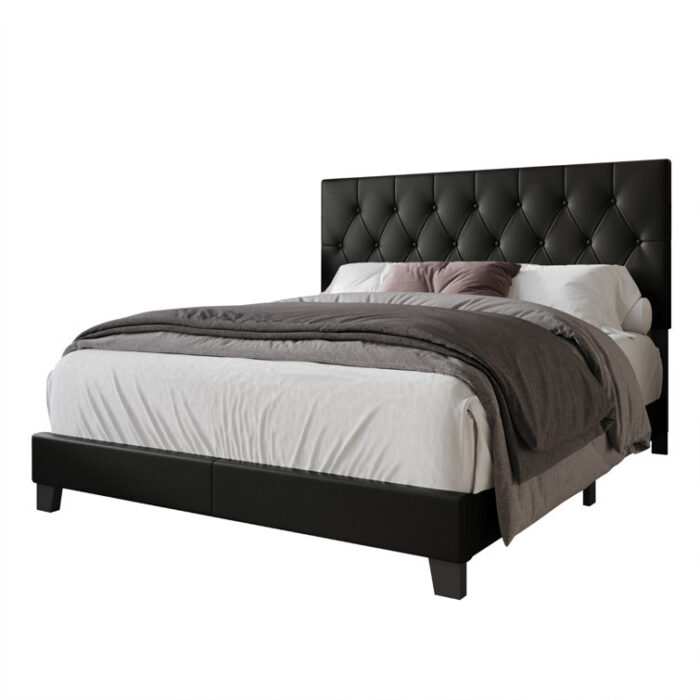 Araseli Upholstered Standard Bed - Chic Decora