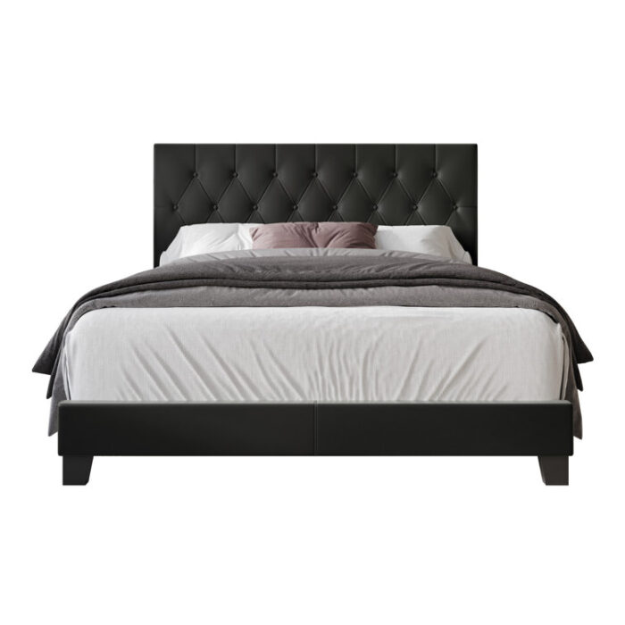 Araseli Upholstered Standard Bed - Chic Decora