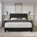 Araseli Upholstered Standard Bed - Chic Decora