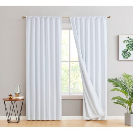 Arbas Polyester Curtain Pair (Set of 2) - Chic Decora