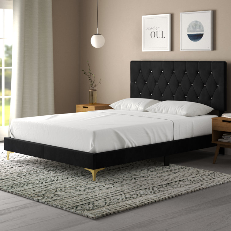 Ardiana Upholstered Standard Bed - Chic Decora