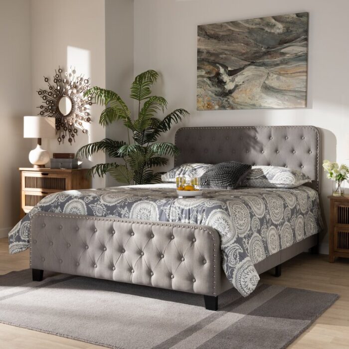 Ardos Upholstered Standard Bed - Chic Decora